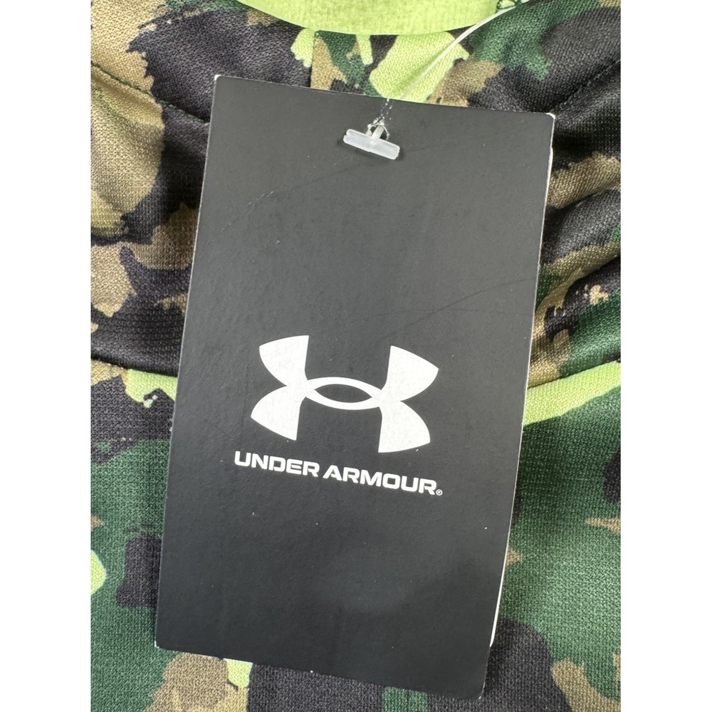 NEW Under Armour Boys Fleece Hoodie Sweatshirt Green Camo Logo Youth XS - Picture 4 of 6